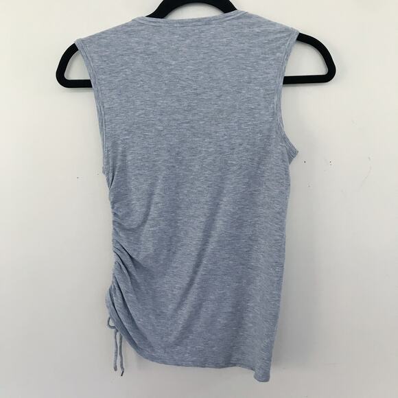 Theory Rimaeya Tie Side Cinched Gray Tank Top M - Picture 5 of 11
